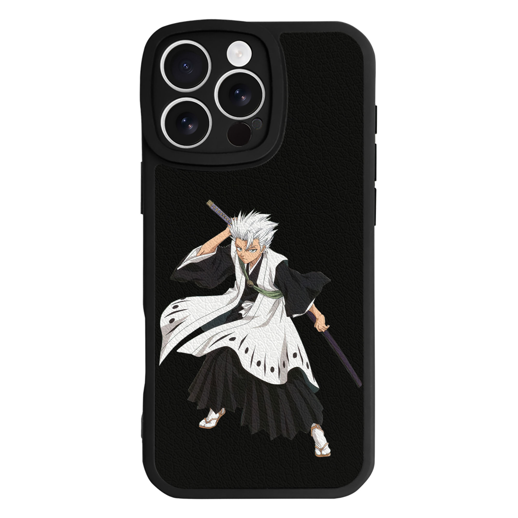 （画像用） ブリーチ 日番谷冬獅郎（ひつがや とうしろう） BLEACH Hitsugaya Toushirou 【iPhone 16シリーズ対応】シリコンスマホケース（レザー調） 材質：シリコン
